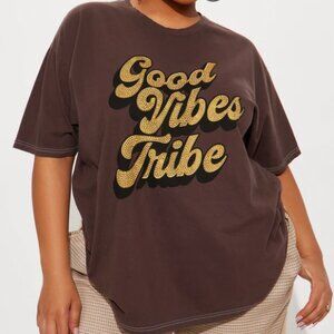 NWT Good Vibes Tribe Rhinestone T-shirt